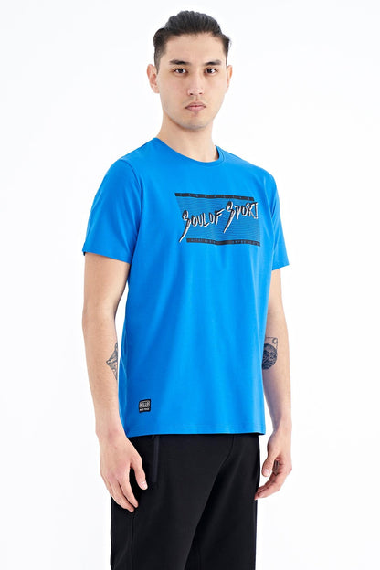 Men's Standard Fit O Collar Printed Pattern T-Shirt - 88172