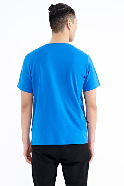 Men's Standard Fit O Collar Printed Pattern T-Shirt - 88172
