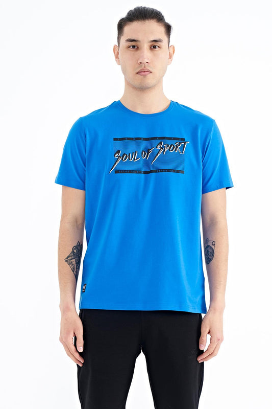 Men's Standard Fit O Collar Printed Pattern T-Shirt - 88172