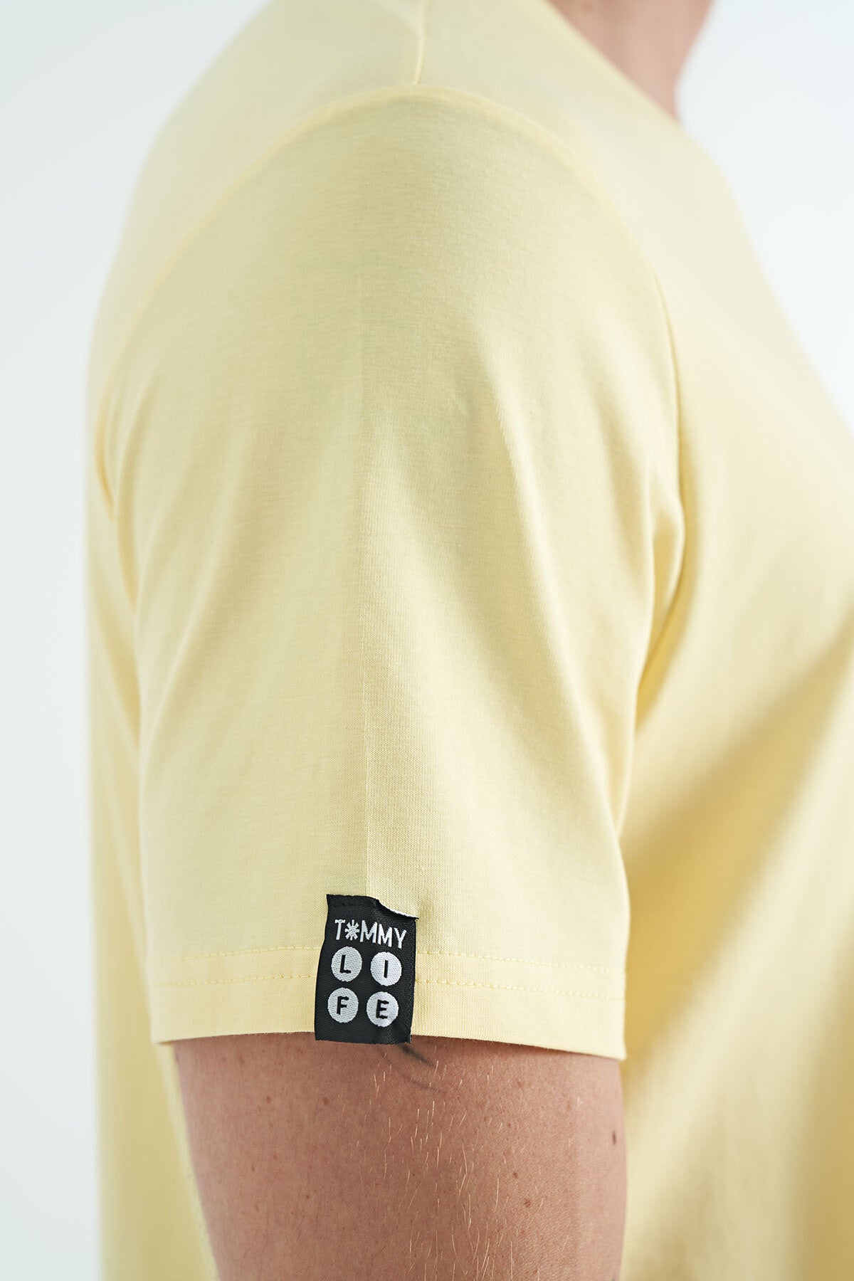 Yellow Men's Basic Short Sleeve Regular Fit O Neck T-shirt - 87911