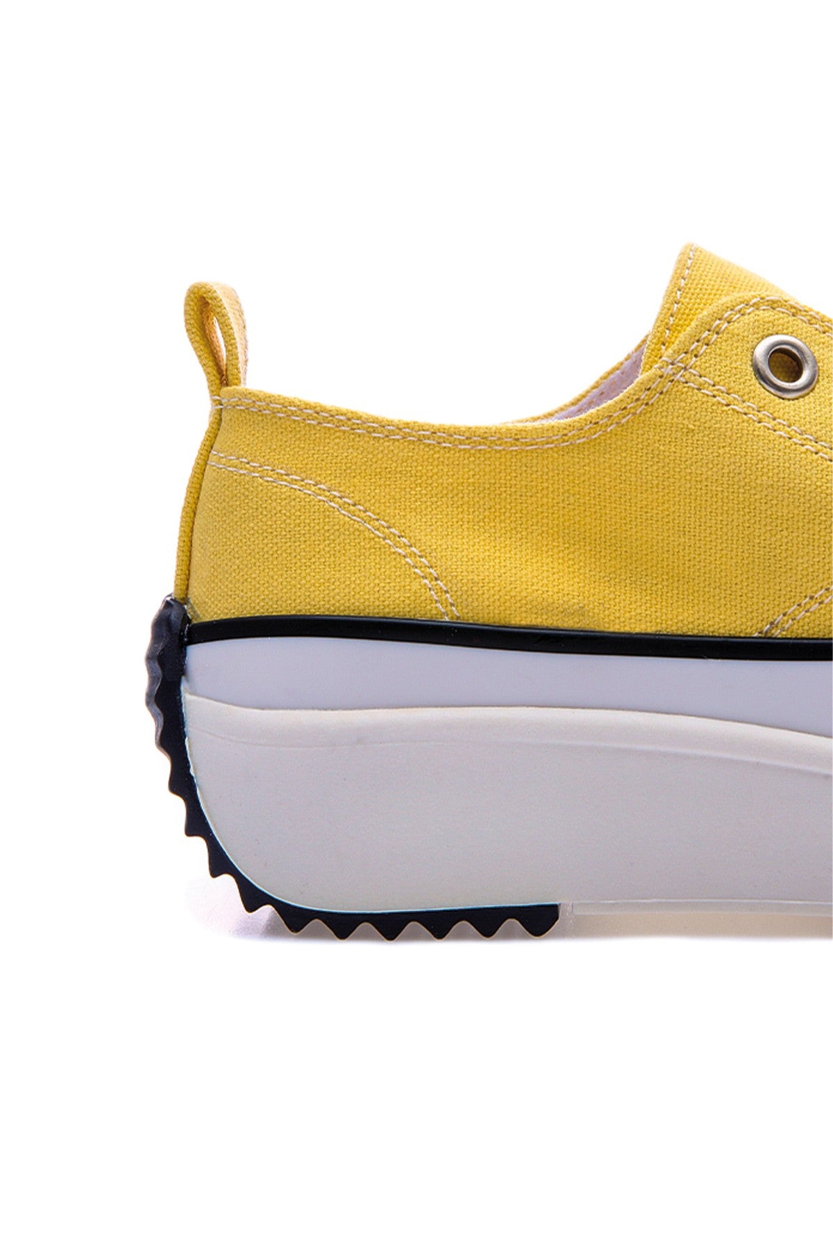 Yellow Laced High Sole Daily Women's Sneakers - 89070