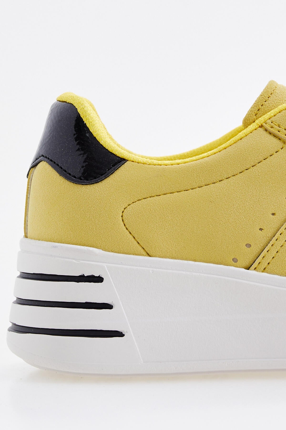 Yellow Laced High Sole Daily Women's Sneakers - 89071