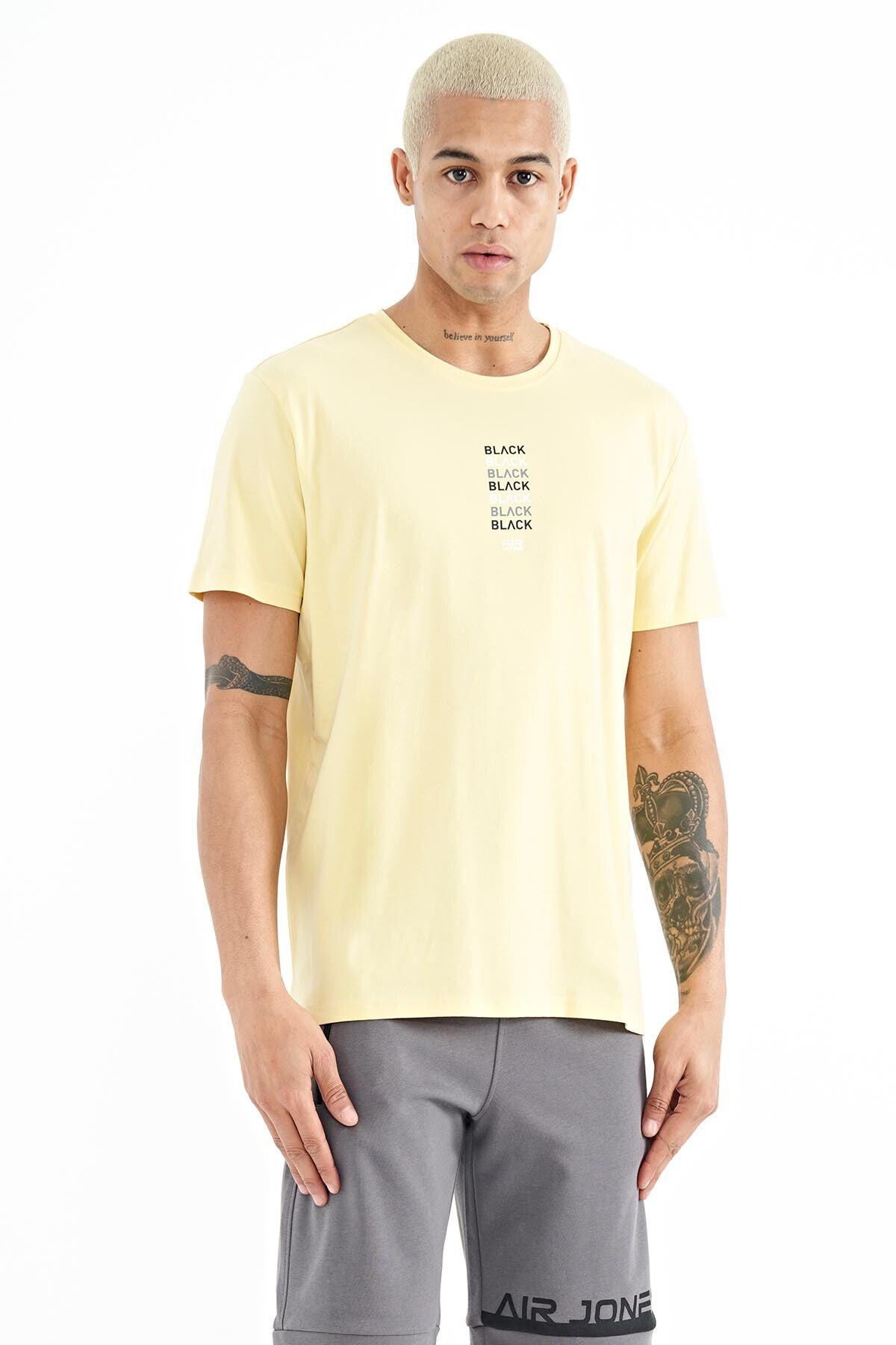 Tylor Yellow Printed Men's T-Shirt - 88227