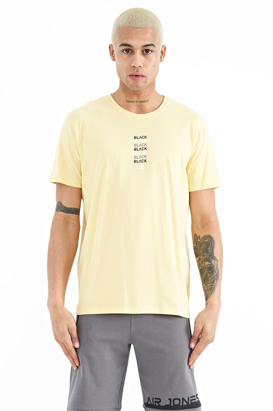 Tylor Yellow Printed Men's T-Shirt - 88227