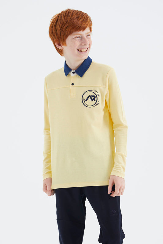 Yellow Polo Collar Boys T-Shirt - 11172