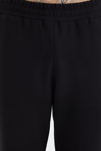 Yellow - Black Stand Collar Hidden Pocket Detailed Relax Fit Men's Tracksuit Set - 85220
