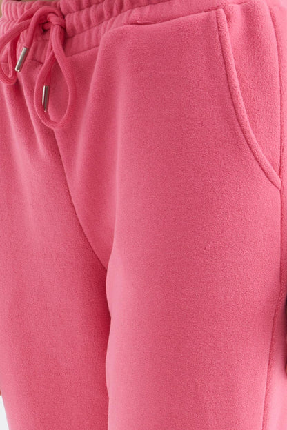 Sugar Pink High Waist Basic Laced Jogger Polar Women's Tracksuit Bottom - 94622