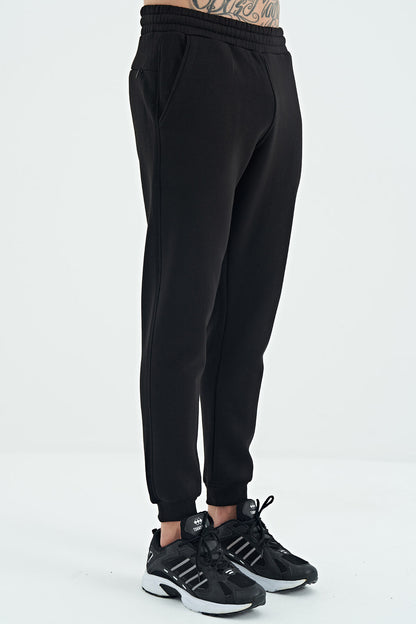 Sean Black Brushed Men's Tracksuit Bottom - 84928