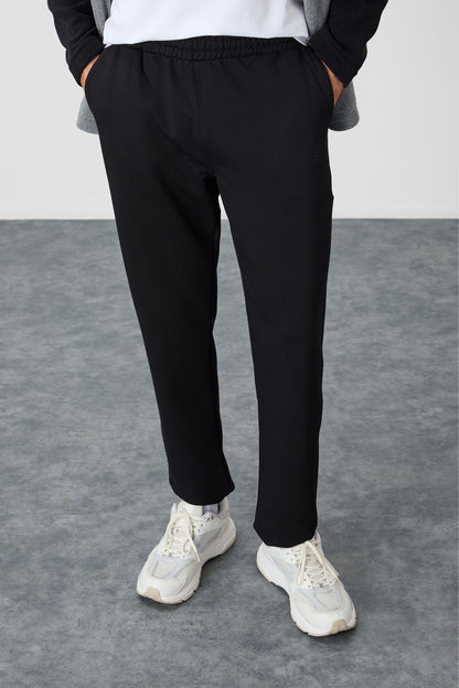 Brad Black Standard Fit Men's Tracksuit Bottom - 84955