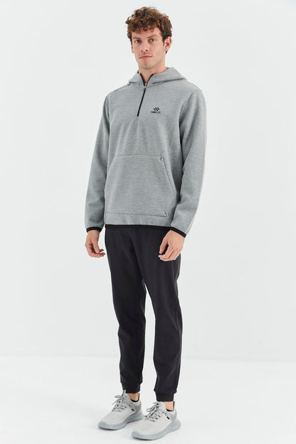 Black Laced Pocket Detailed Relax Fit Men's Tracksuit Bottom - 84995