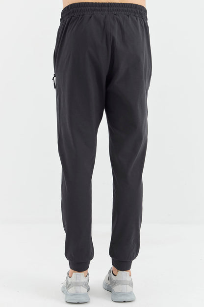 Black Laced Pocket Detailed Relax Fit Men's Tracksuit Bottom - 84995