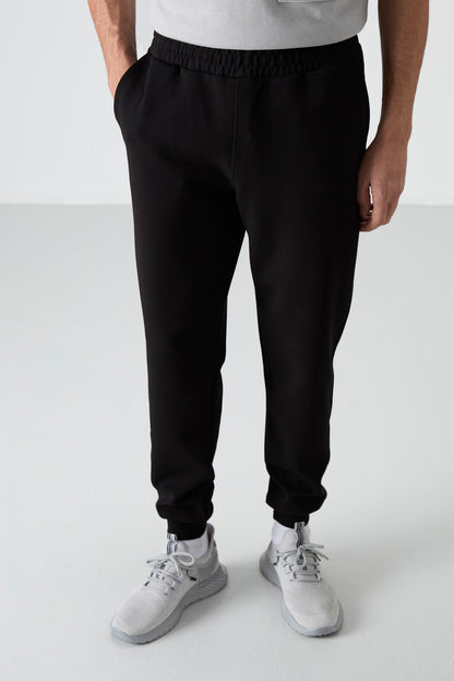 Black Laced Long Leg Men's Tracksuit Bottom - 84999