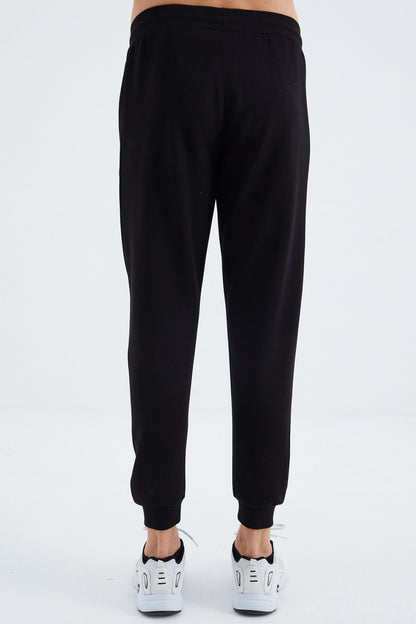 Black Laced Men's Tracksuit Bottom - 82110