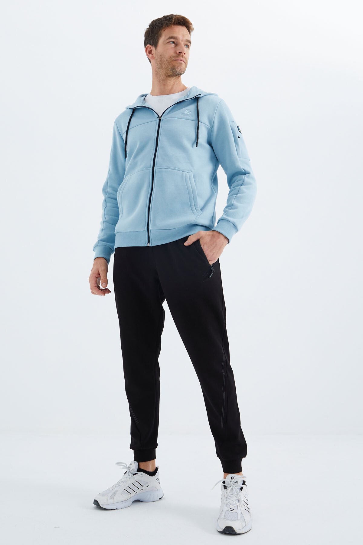 Black Laced Men's Tracksuit Bottom - 82110