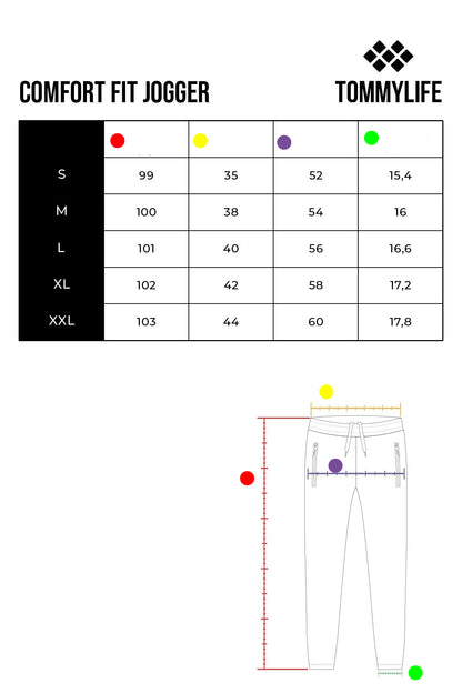 Black Scuba Fabric Men's Tracksuit Bottom - 84950