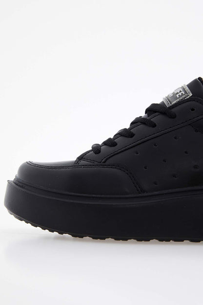 Black Laced Relax Fit Women's Sports Shoes - 89105