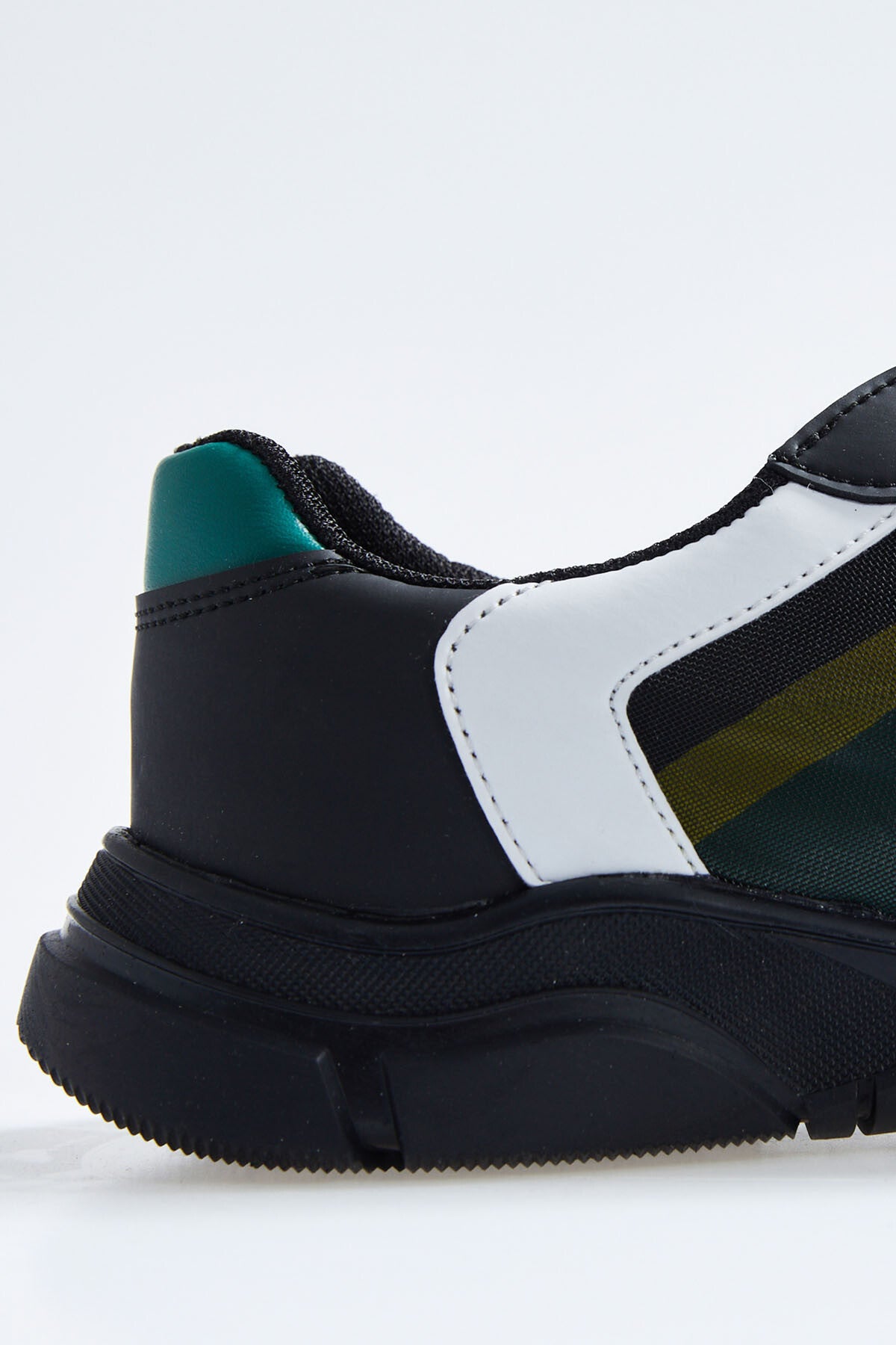 Black Laced High Sole PU Leather Detailed Men's Sports Shoes - 89117