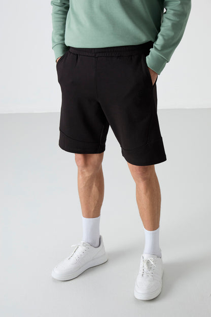 Black Printed Men's Shorts - 81246