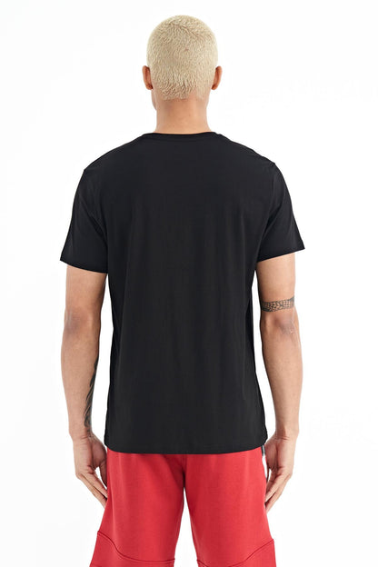 Miles Black Printed Men's T-Shirt - 88222