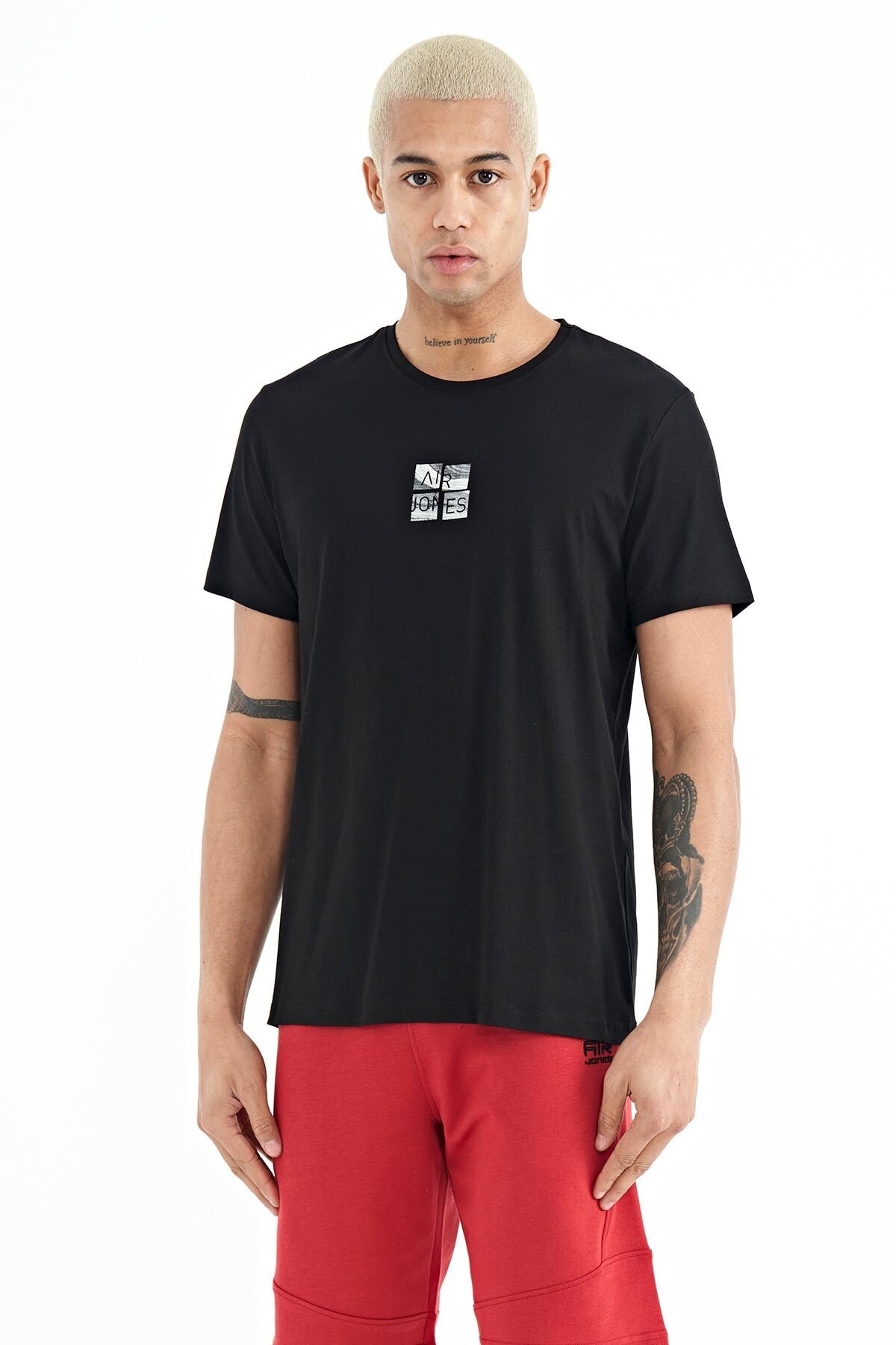 Miles Black Printed Men's T-Shirt - 88222