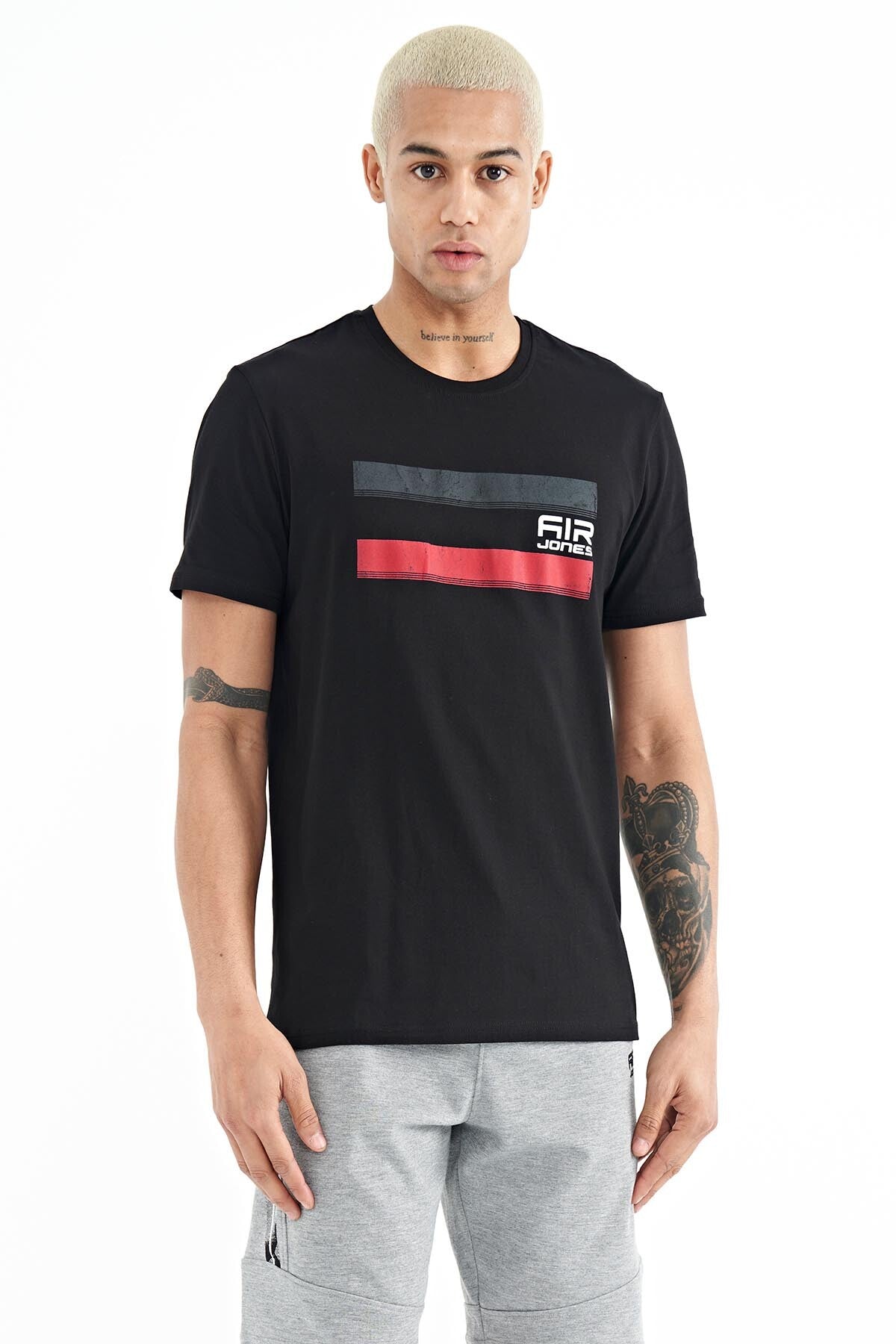 Donald Black Standard Fit Men's T-Shirt - 88217
