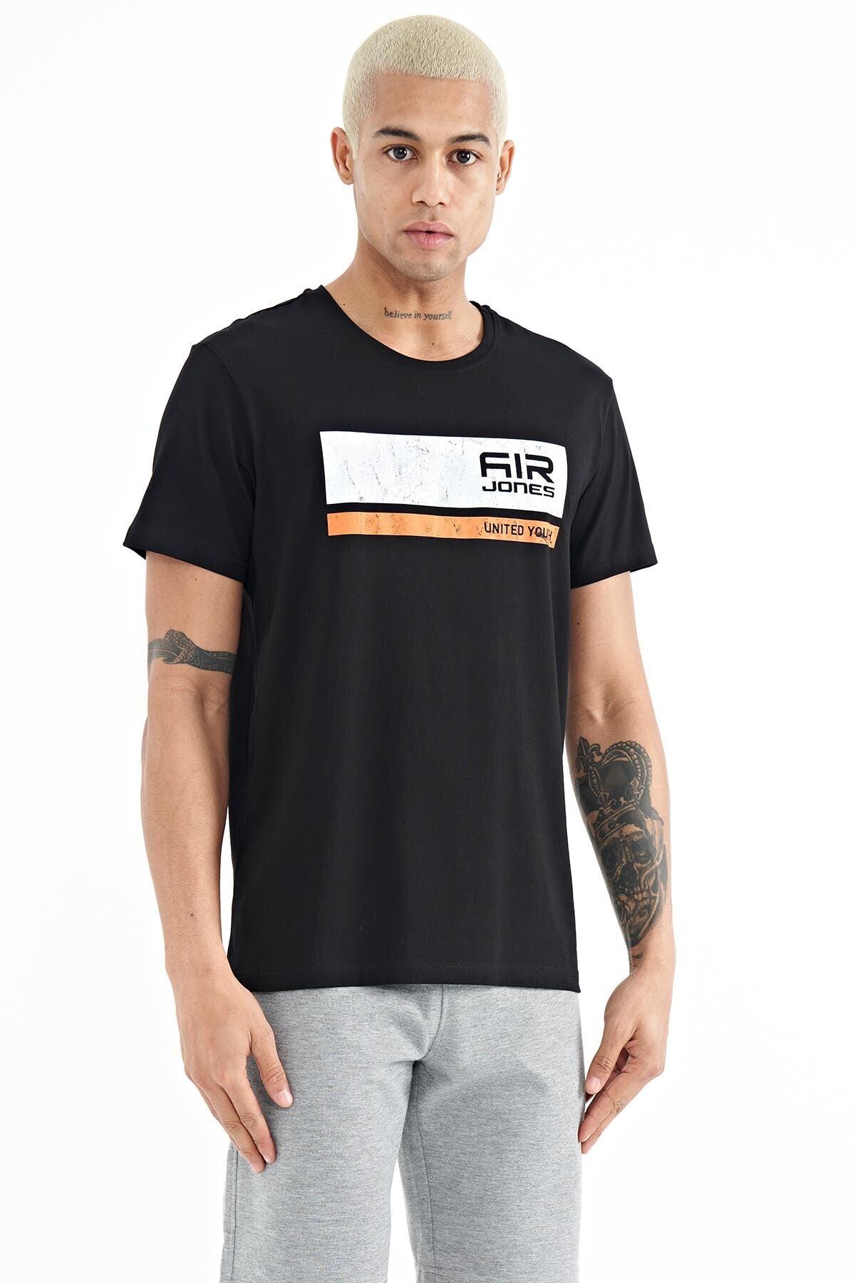 Luke Black O Collar Men's T-Shirt - 88221