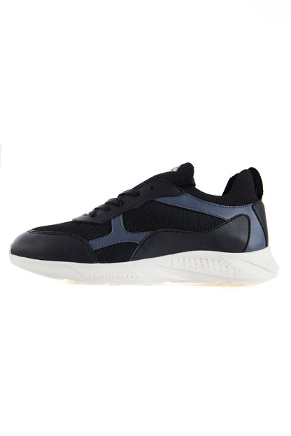 Black - White High Top Mesh Detailed Laced Women's Sports Shoes - 89208