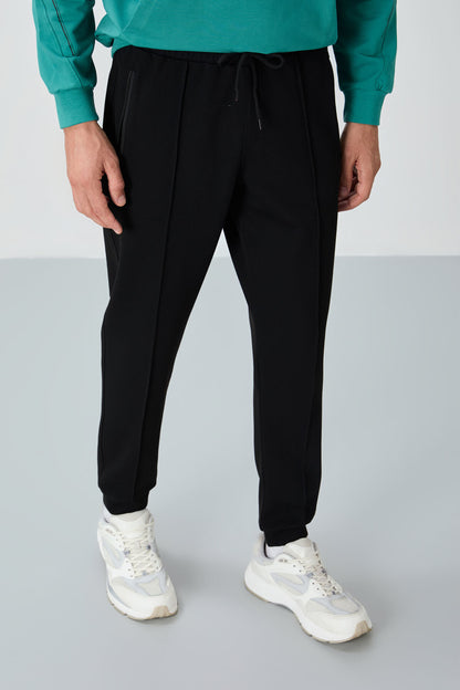 Black Jogger Men's Tracksuit Bottom - 82113