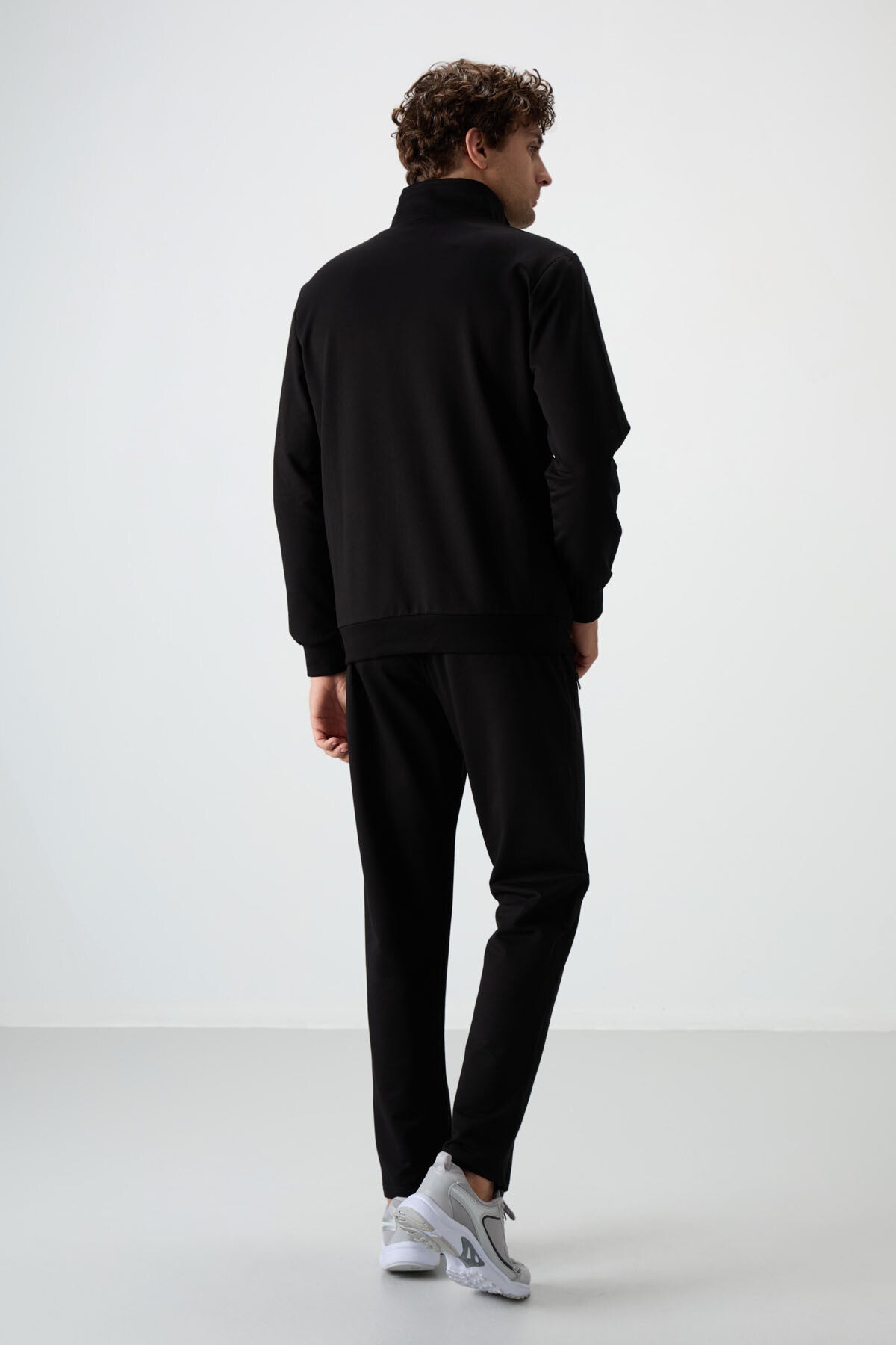 Troy Black Standard Fit Men's Tracksuit Set - 85196