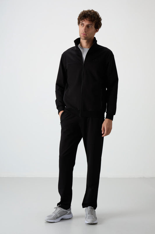 Troy Black Standard Fit Men's Tracksuit Set - 85196