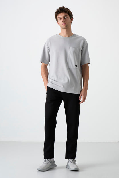 Carlo Black Quilted Men's Tracksuit Bottom - 84942