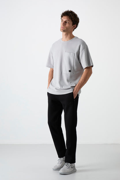 Carlo Black Quilted Men's Tracksuit Bottom - 84942