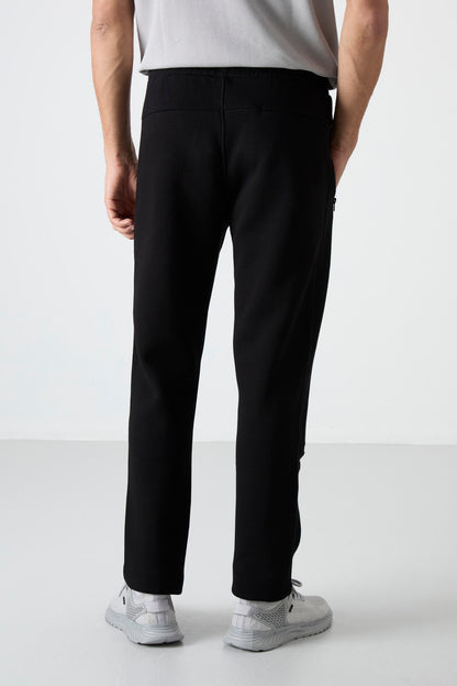 Carlo Black Quilted Men's Tracksuit Bottom - 84942