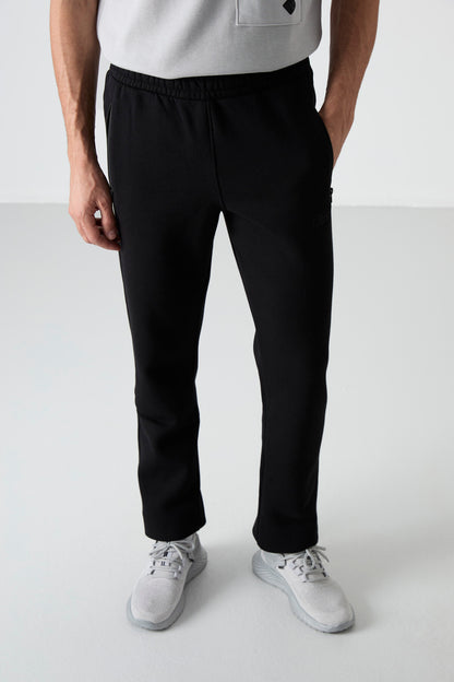 Carlo Black Quilted Men's Tracksuit Bottom - 84942
