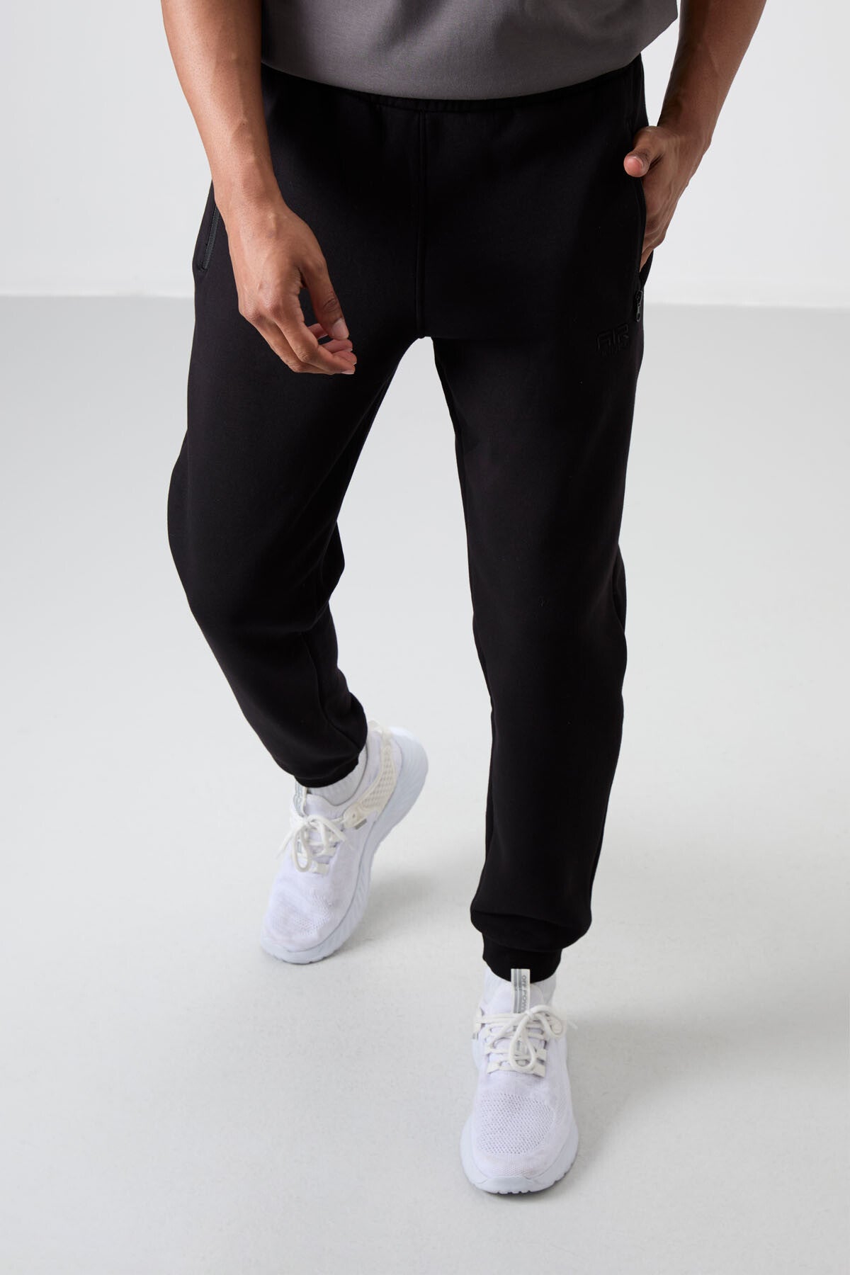 Cesar Black Striped Piped Men's Tracksuit Bottom - 84929