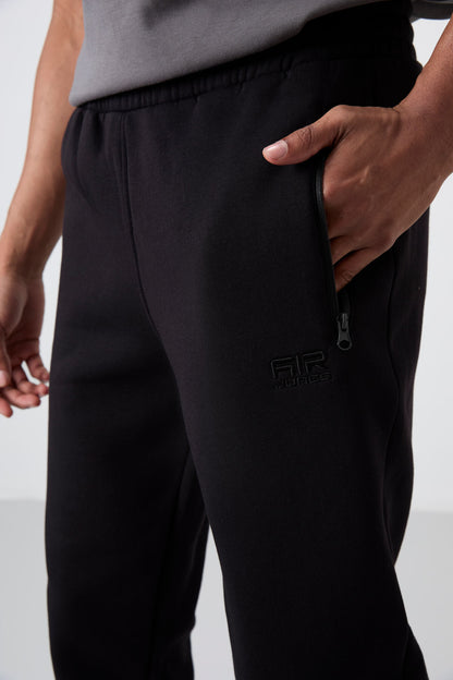Cesar Black Striped Piped Men's Tracksuit Bottom - 84929