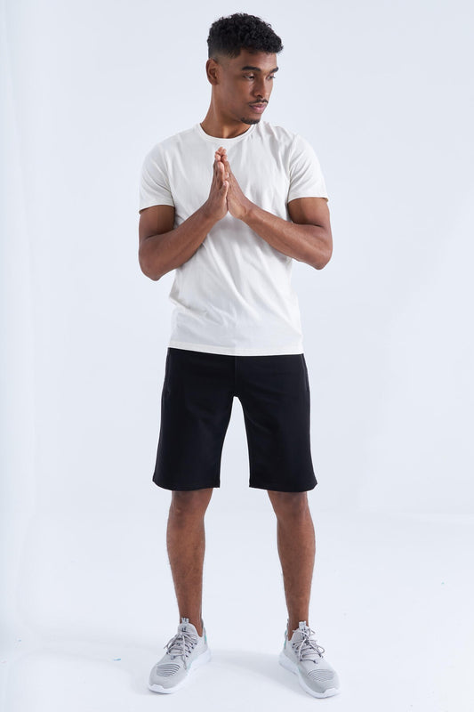 Black Zippered Pocket Detailed Standard Fit Men's Shorts - 81141