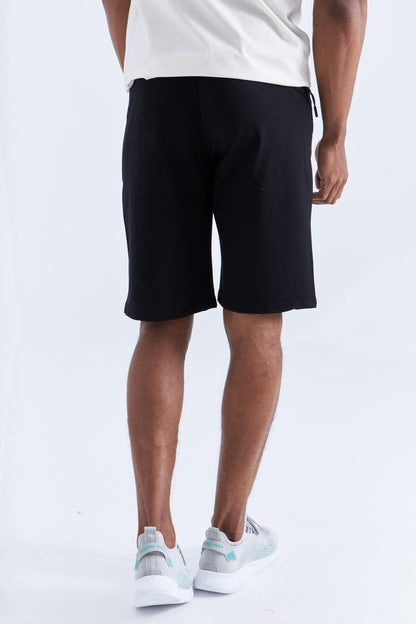 Black Zippered Pocket Detailed Standard Fit Men's Shorts - 81141