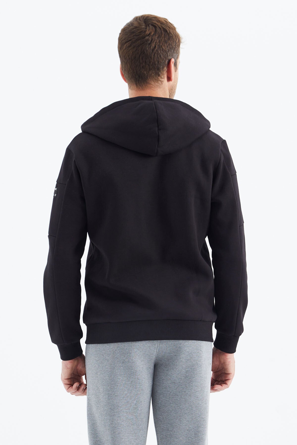 Black Zippered Men's Sweatshirt - 88303
