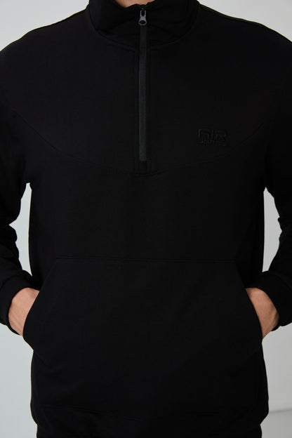 Herbert Black Stand Collar Tracksuit Set - 85233