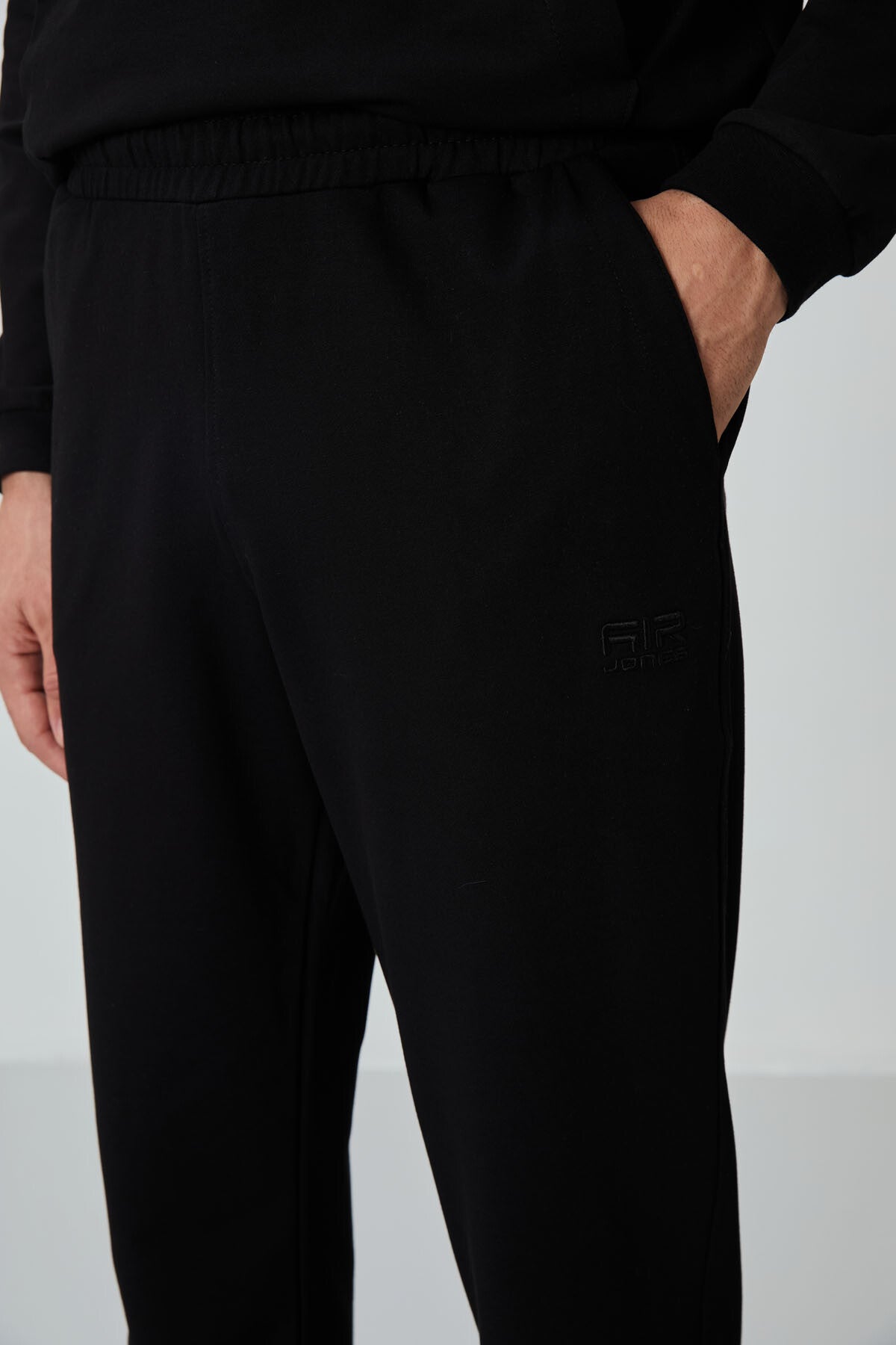 Herbert Black Stand Collar Tracksuit Set - 85233