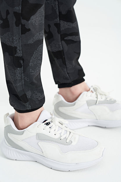 Black Camouflage Camouflage Print Detailed Standard Cut Jogger Boys Tracksuit Bottom - 11096