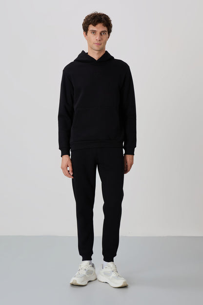 David Black Hooded Men's Tracksuit Set - 85192