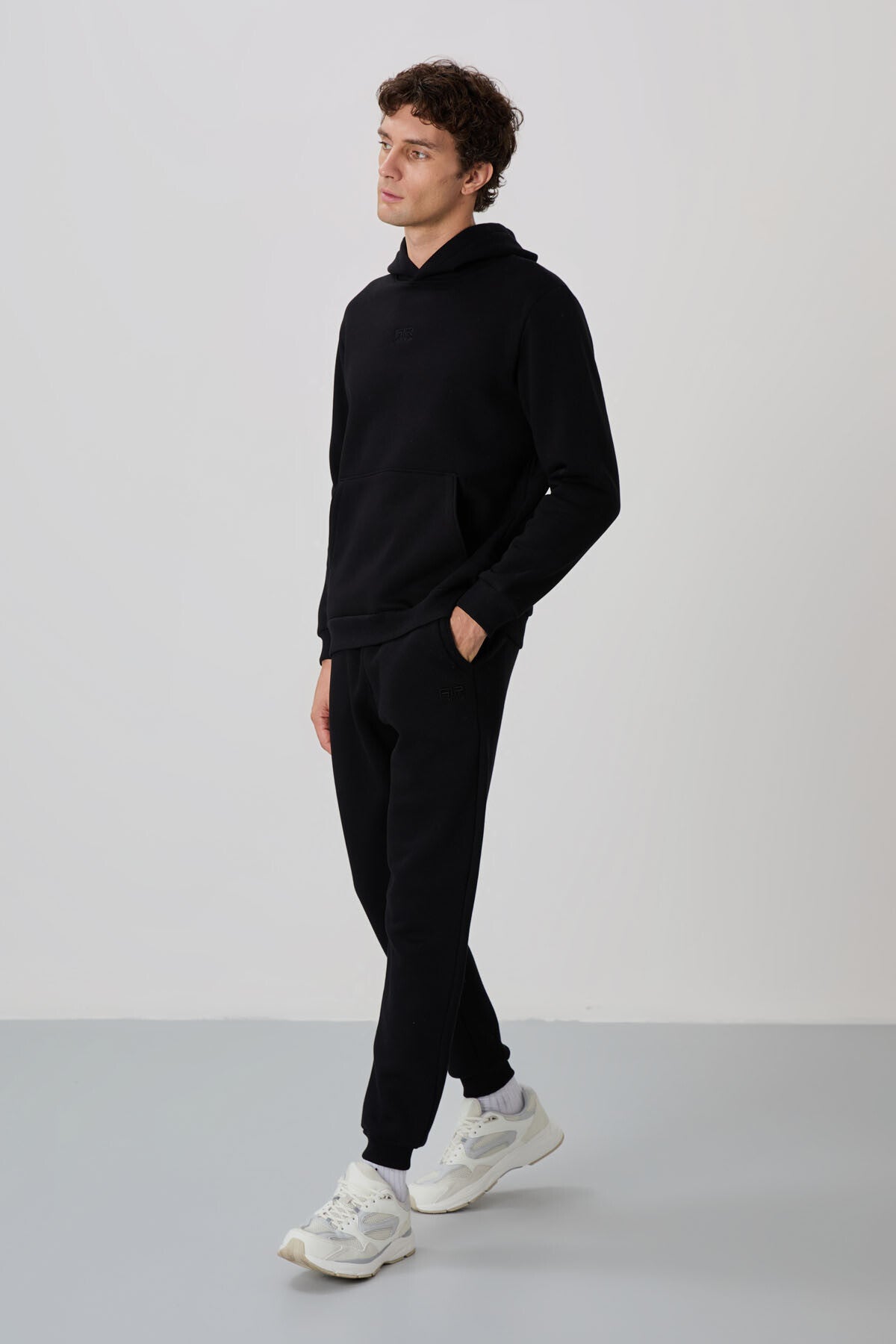 David Black Hooded Men's Tracksuit Set - 85192