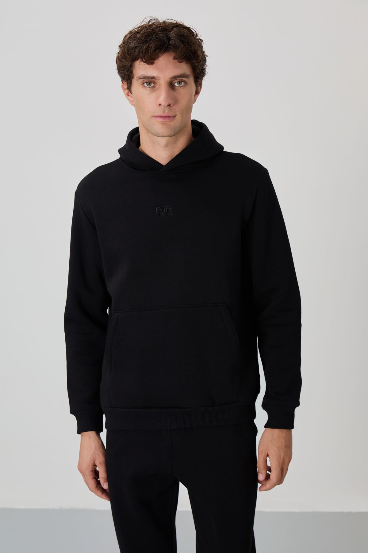 David Black Hooded Men's Tracksuit Set - 85192