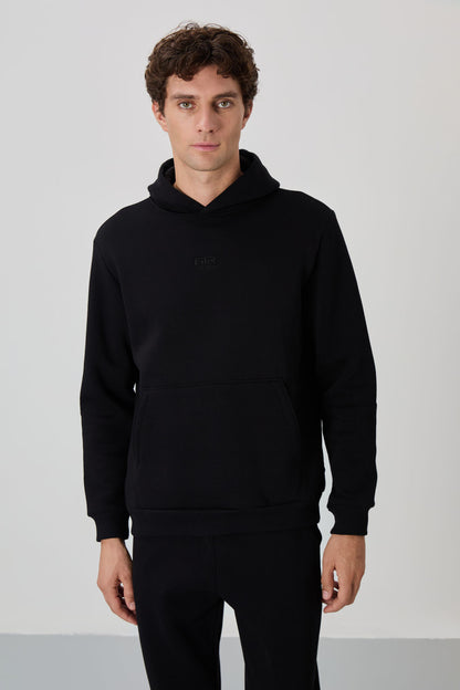 David Black Hooded Men's Tracksuit Set - 85192