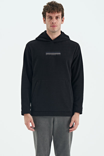 Black Men's Fleece Sweatshirt - 88301