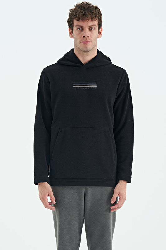 Black Men's Fleece Sweatshirt - 88301