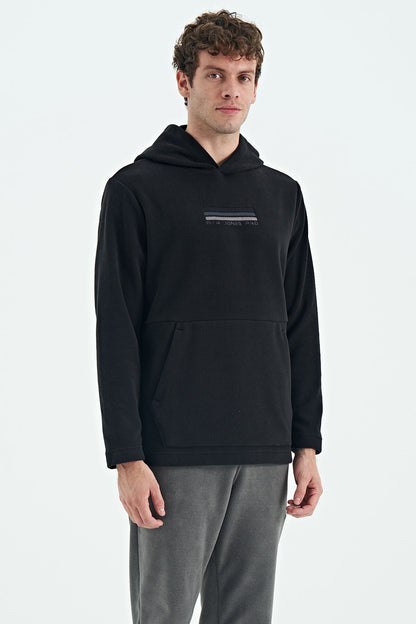 Black Men's Fleece Sweatshirt - 88301
