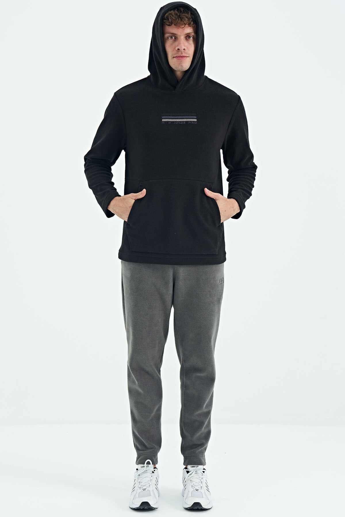 Black Men's Fleece Sweatshirt - 88301